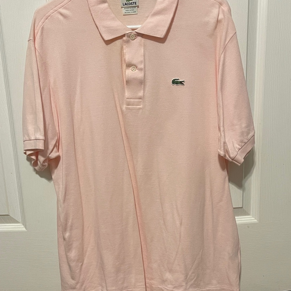 Lacoste Men's Light Pink Polo Shirt